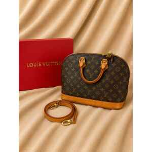 PRE-OWNED LOUIS VUITTON ALMA PM WITH STRAP