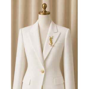 PRE-OWNED YSL CASSANDRA CROCODILE BROOCH