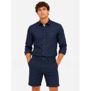 TJM REGULAR POPLIN SHIRT NAVY