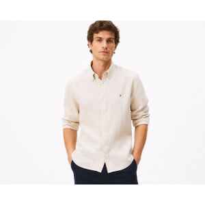 TH SHIRT IVORY MELANGE HERRINGBONE