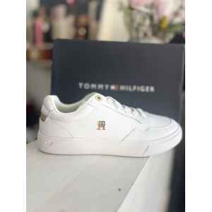 TH ESSENTIAL ELEVATED COURT SNEAKER WHITE