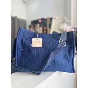 LIU JO L TOTE LOGO BUBBLE BLUE SKY