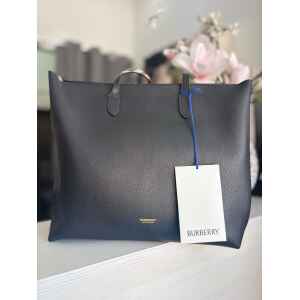 BURBERRY DBL FACED TOTE BLACK