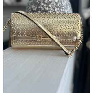MK CARSON PALE GOLD WALLET ON CHAIN