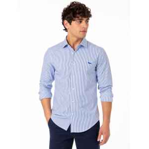 HB NARROW FIT SHIRT WHITE/STRIPED BLUE