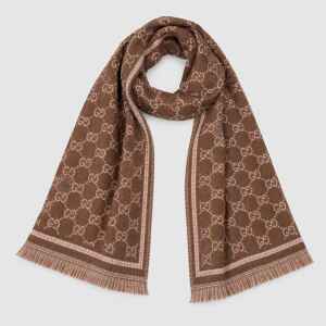 GUCCI BROWN/PINK SCARF