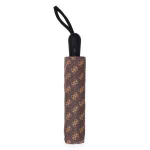 GUESS LOGO UMBRELLA BROWN