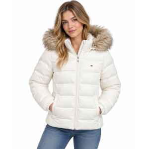 TJW BASIC HOODED DOWN JACKET WHITE