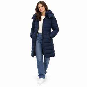TH DOWN BRANDED FRITTED JACKET NAVY