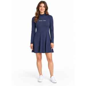 TOMMY JEANS FLARE DRESS NAVY BLUE