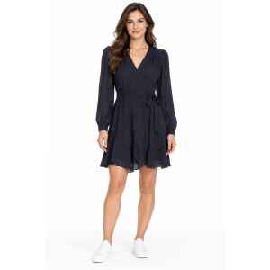 TOMMY CHIFFON DRESS WITH BELT BLACK