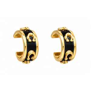 COACH ENAMEL HOOP EARRINGS