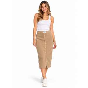 CALVIN KLEIN JEANS MIDI SKIRT BEIGE