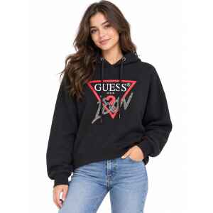 GUESS ICON HOODIE BLACK