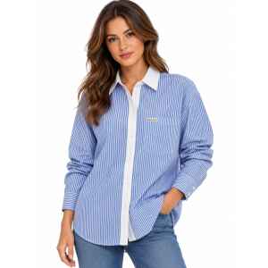 GUESS JEANS OVERSIZE SHIRT STRIPE BLUE/WHITE