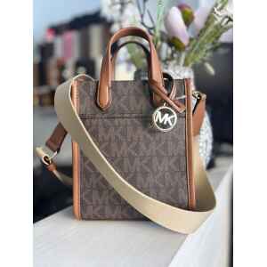 MK GIGI XS TOTE CROSSBODY BROWN/LUGAGGE